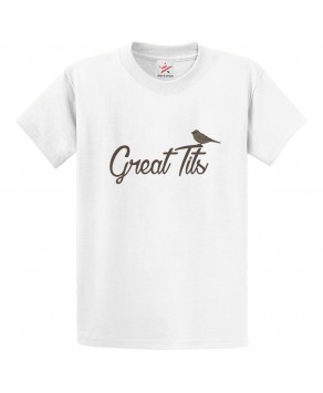 Great Tits with Bird Funny Unisex T-shirt